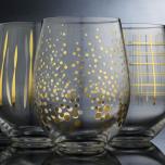 Stemless Wine Glass - Gold - Set of 4 0